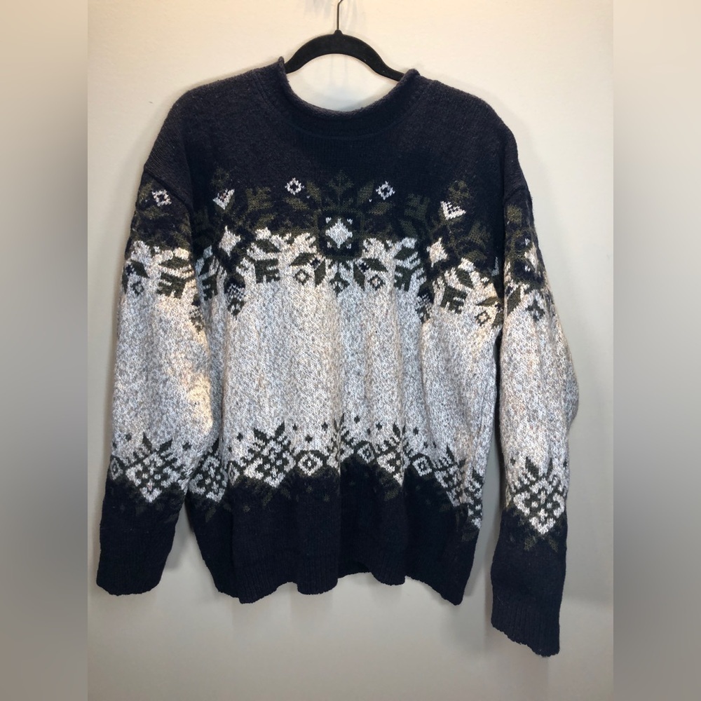 Eclectic Grandpa Chic Vintage R&R Nordic Fair Isle Sweater